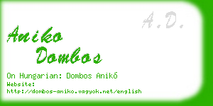 aniko dombos business card